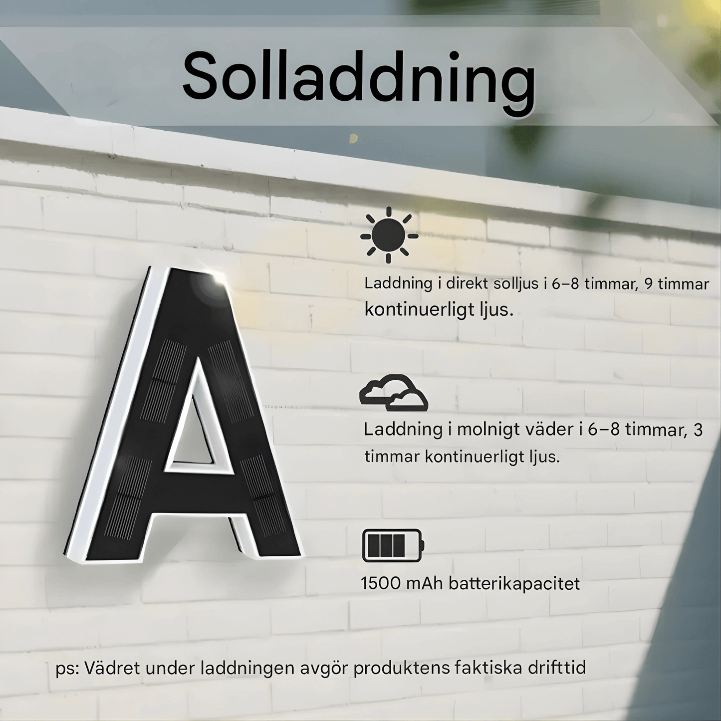 LjusNummer Pro – Energieffektiv solcellslampa med smart sensor och enkel montering.