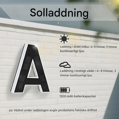 LjusNummer Pro – Energieffektiv solcellslampa med smart sensor och enkel montering.