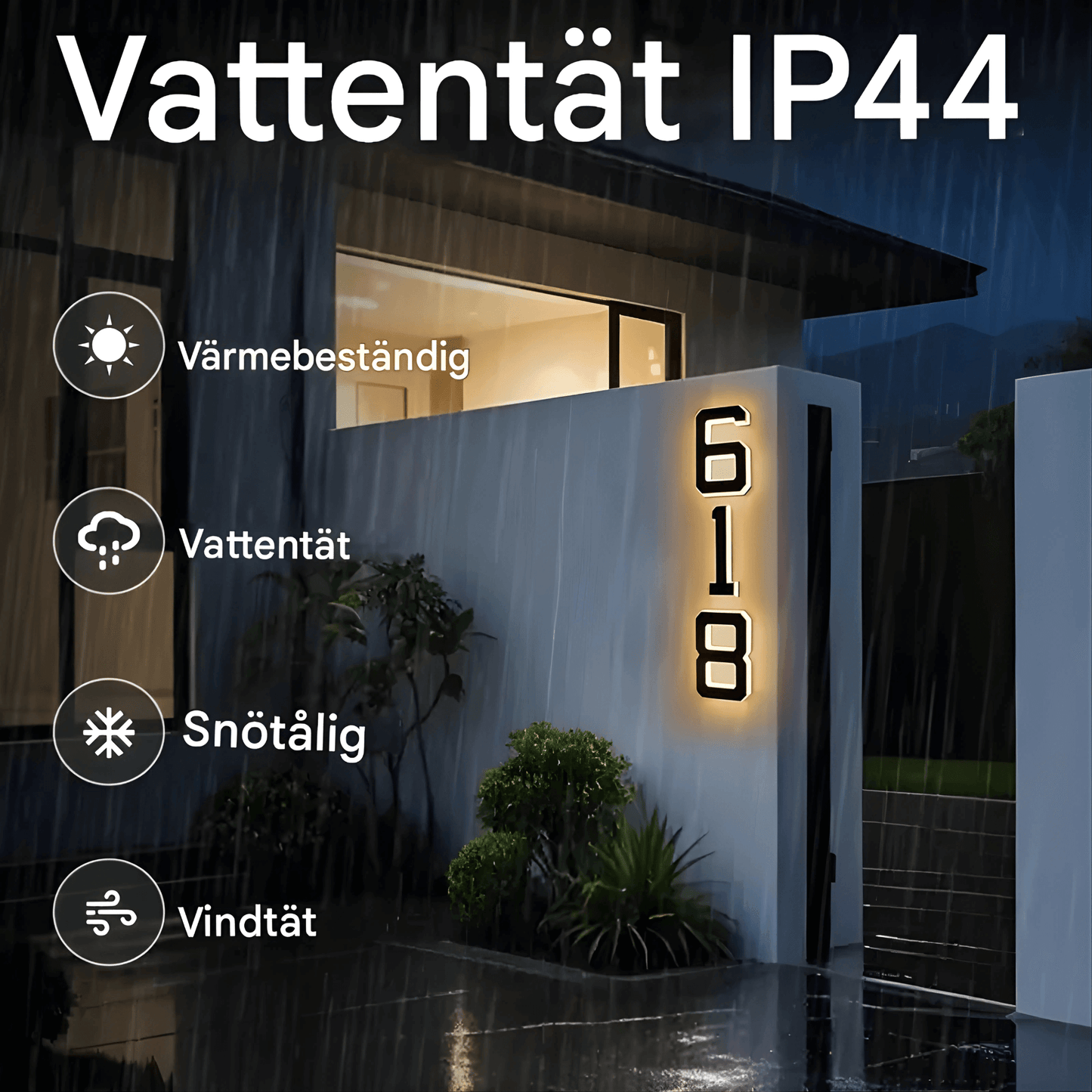 LjusNummer Pro – Energieffektiv solcellslampa med smart sensor och enkel montering.