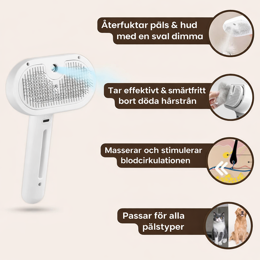 CoatCare Pro | Professionell pälsvårdsborste för husdjur