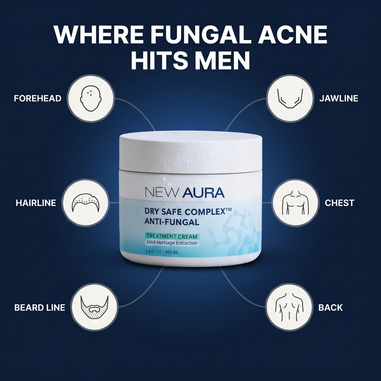 New Aura™ Men's Anti-Fungal Acne Cream