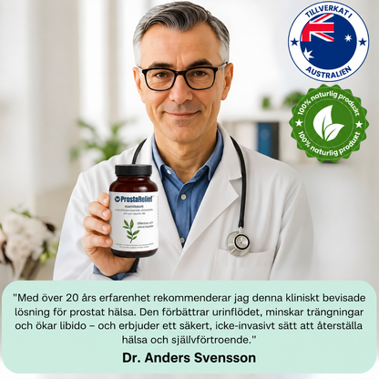ProstaRelief™ | Minska prostatainflammationen med upp till 95 % på bara 5 dagar!