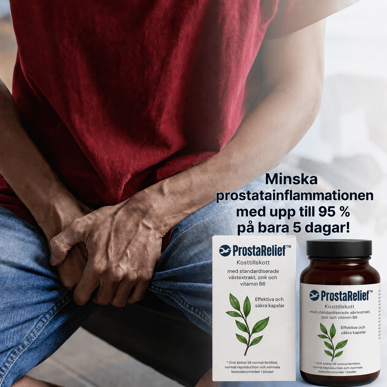 ProstaRelief™ | Minska prostatainflammationen med upp till 95 % på bara 5 dagar!