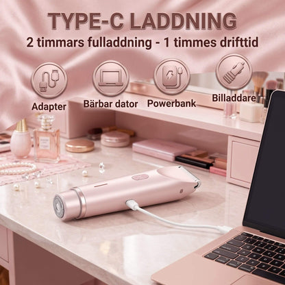 LumiSilk – Elektrisk Rakapparat för Kvinnor | 2-i-1 vattentålig