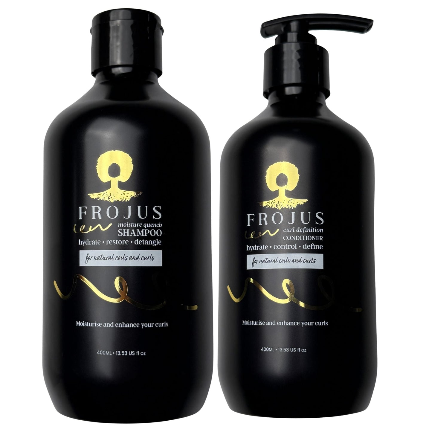 Frojus Moisture Quench Schampo + Curl Definition Balsamset